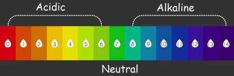 alkaline acidic chart ph