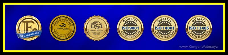 kangen water certifications awards