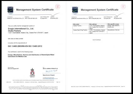 iso 13485 enagic kangen water