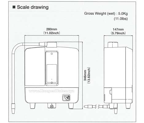kangen water machine leveluk k8 kangen 8 dimension size